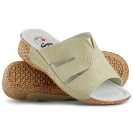 Flip-flops de damă sănătoși, flip-flops confortabili bej 2