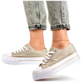 Tenisi dama gri cu talpa groasa 1