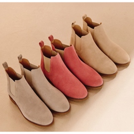 Marco Shoes Ghete Chelsea din piele intoarsa cu cauciuc 2210B-813-1 bej 2