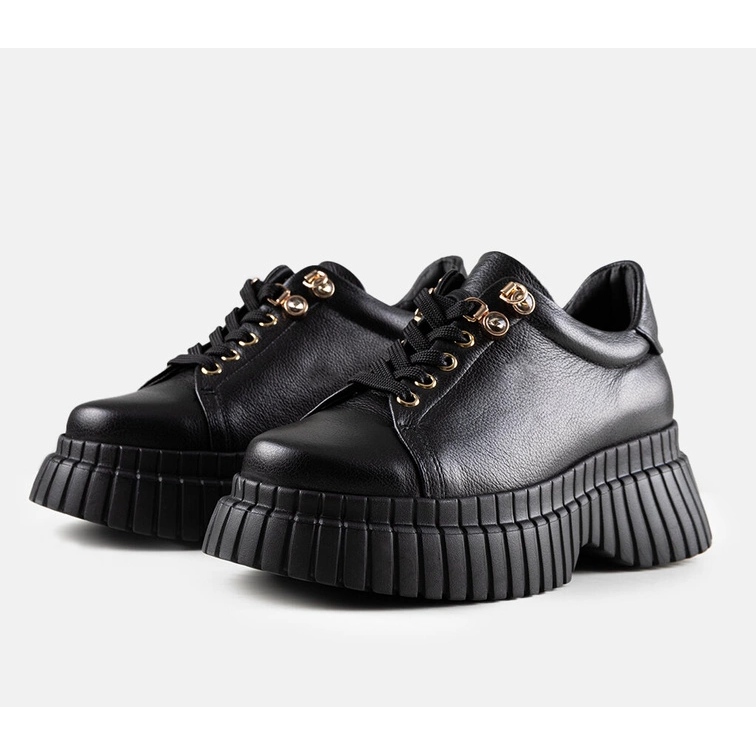 Tenisi Karino din piele neagra negru 1