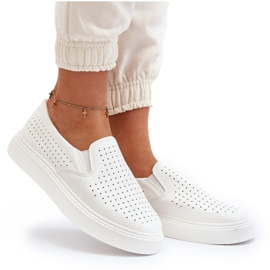 Pantofi slip-on pentru damă, alb Echossia 10