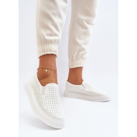 Pantofi slip-on pentru damă, alb Echossia 4
