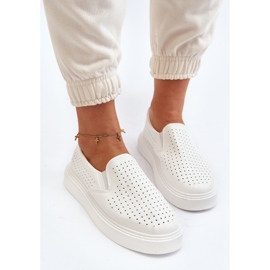 Pantofi slip-on pentru damă, alb Echossia 6