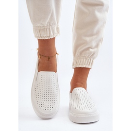 Pantofi slip-on pentru damă, alb Echossia 8