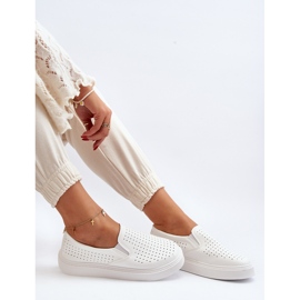 Pantofi slip-on pentru damă, alb Echossia 1