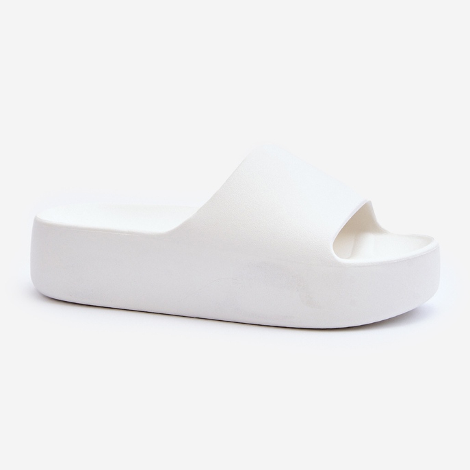 Flip-flops pentru damă, cu talpă groasă, alb Oreithano 1