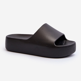 Flip-flops pentru damă, cu talpă groasă, negru Oreithano 1