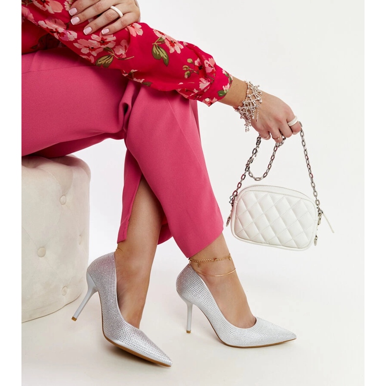 Tocuri înalte argintii Liena 1