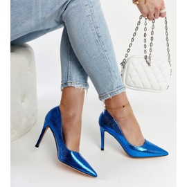 Stiletto cu vinuri patentate albastre albastru 1
