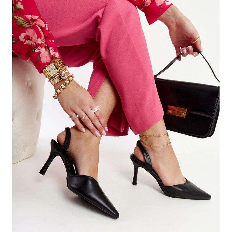 Pompe cu toc deschis Fontanile negre negru 1