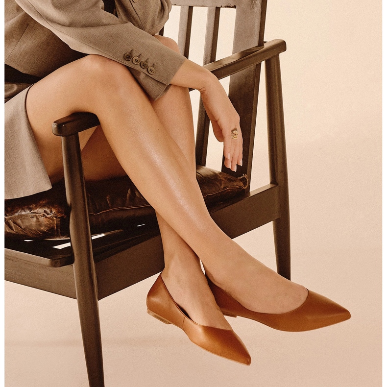 Marco Shoes Balerini subtile maro 2