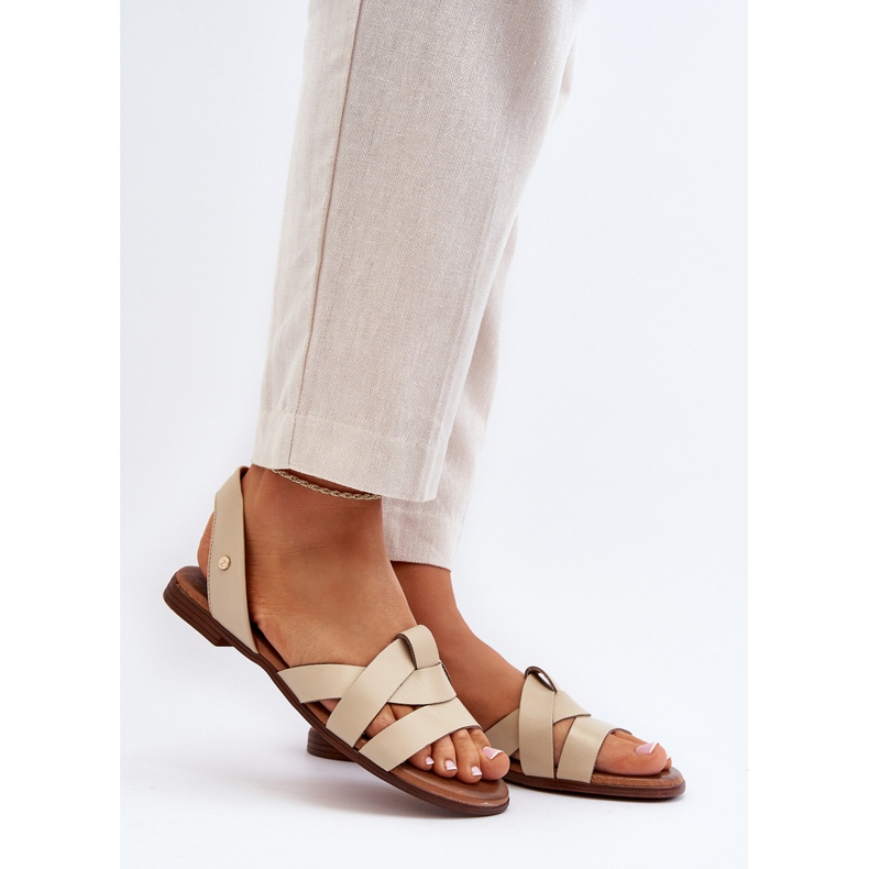 Zazoo 40185 Sandale confortabile din piele, bej 2 Zazoo 40185 Sandale confortabile din piele, bej 2