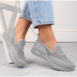 Pantofi sport slip-on dama gri Vinceza 34602 1