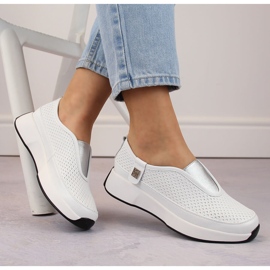 Pantofi sport de dama confortabili din piele, alb, T.Sokolski 456 2