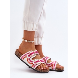Flip-flops de damă cu talpă din plută, Fannea albă 2