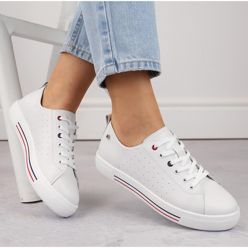 Pantofi sport dama alb Filippo DP6029 din piele 1