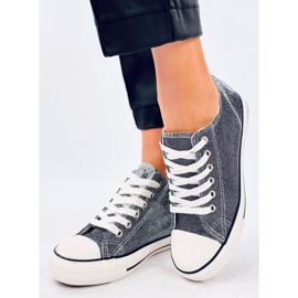 Adidași cu pană Foss Black negru 2