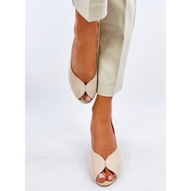 Sandale Venus Beige cu toc înalt bej 1