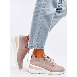 Pantofi sport cu pană Croft Pink roz 2