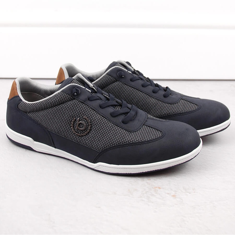 Pantofi sport slip-on confortabili pentru bărbați, bleumarin Bugatti NN153404 albastru 1