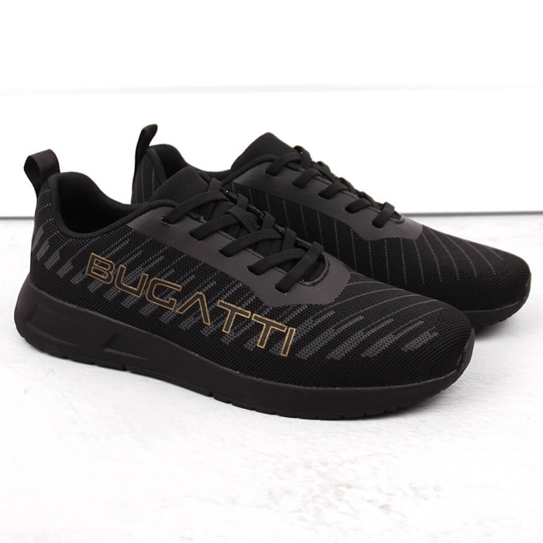 Pantofi sport comozi pentru bărbați negri Bugatti NN153415 negru 1 Pantofi sport comozi pentru bărbați negri Bugatti NN153415 negru 1