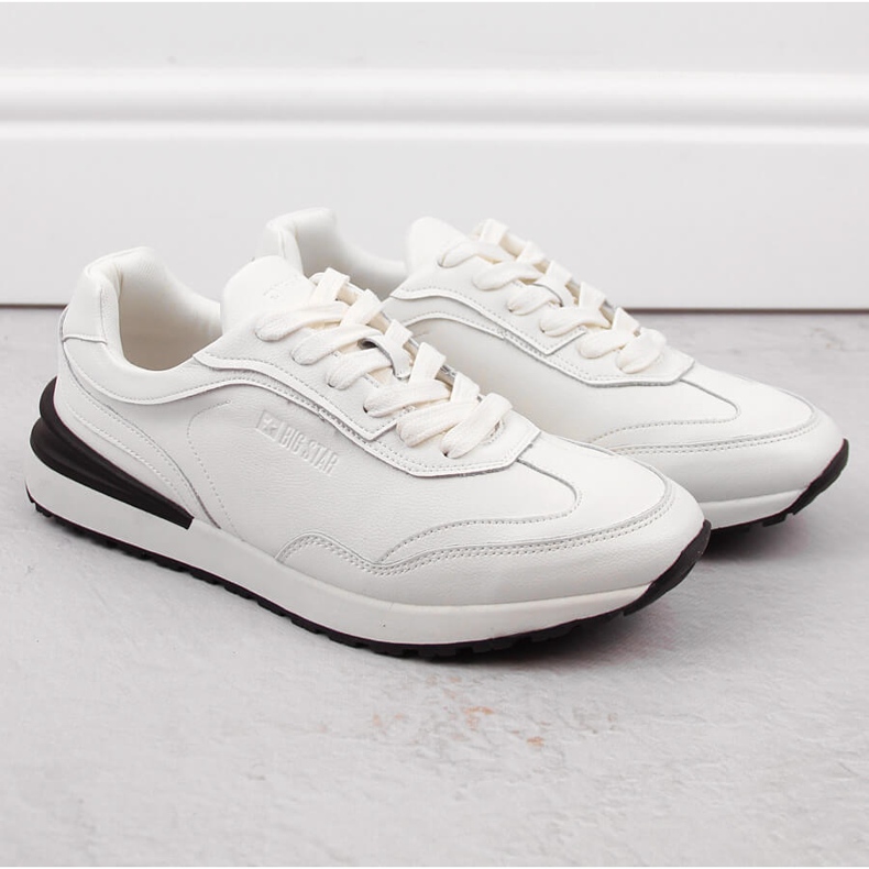 Pantofi sport barbati din piele alb Big Star NN174288 1