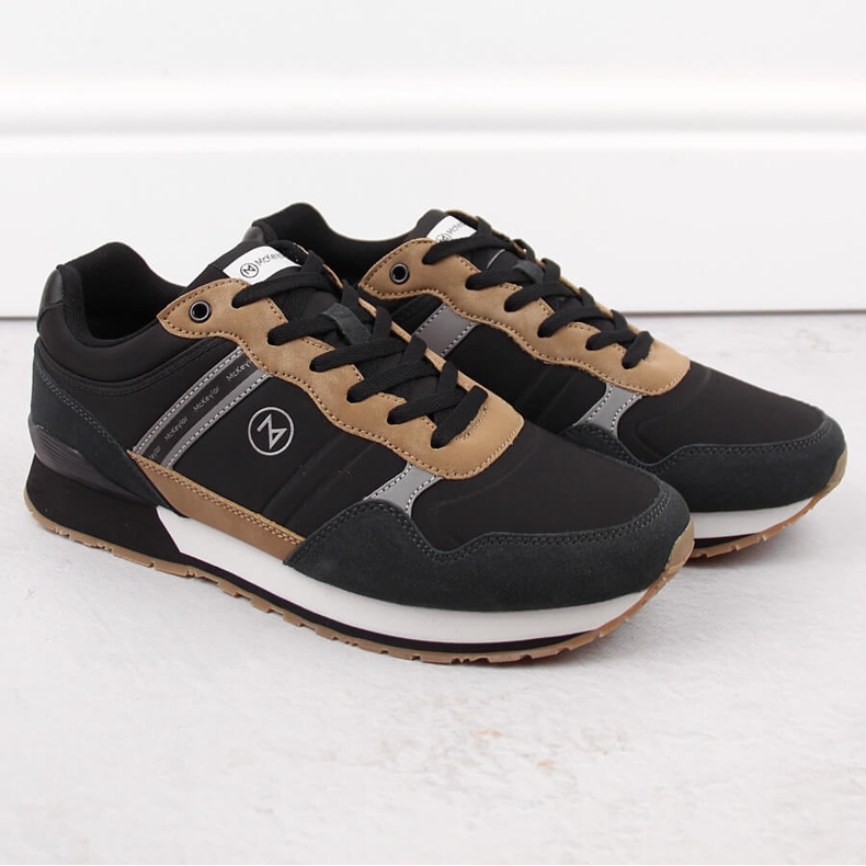 Pantofi sport pentru bărbați din piele neagră McKeylor 74111 negru 1