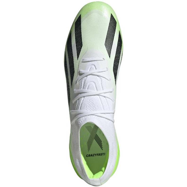 Pantofi de fotbal adidas X Crazyfast.1 Fg HQ4516 alb 1