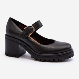 Pompe din piele Zazoo 20166 Negri negru 1