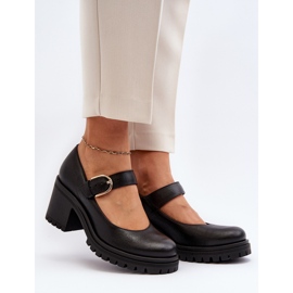 Pompe din piele Zazoo 20166 Negri negru 2