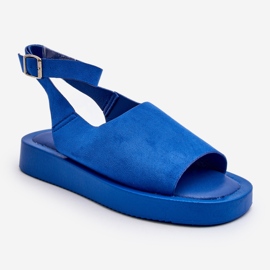 Sandale confortabile pentru damă cu platformă, albastru Rubie 1