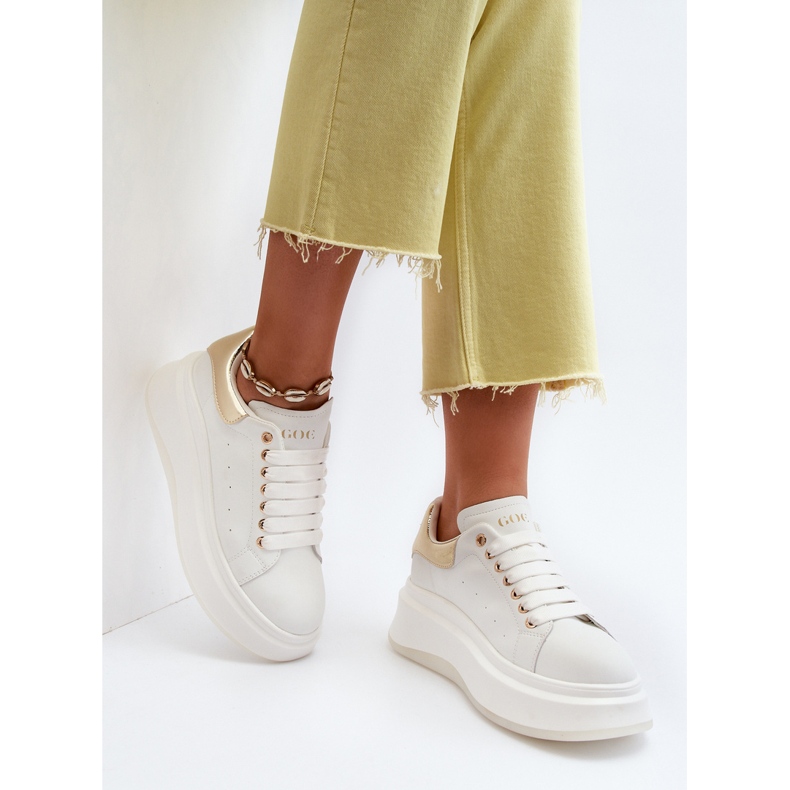 Pantofi de damă din piele GOE NN2N4031 alb 1