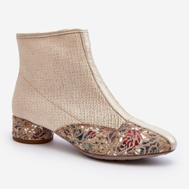 Cizme Impletite Toc Inalt Maciejka 04937-22 Bej Deschis 2