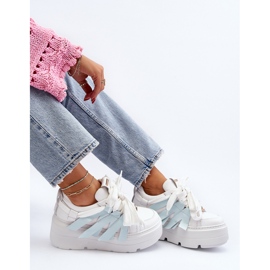 Pantofi Zazoo 2F-7033 pe o platformă masivă, albastru 2