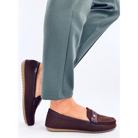 Mocasini moi de dama Yuriko Marrone maro 2