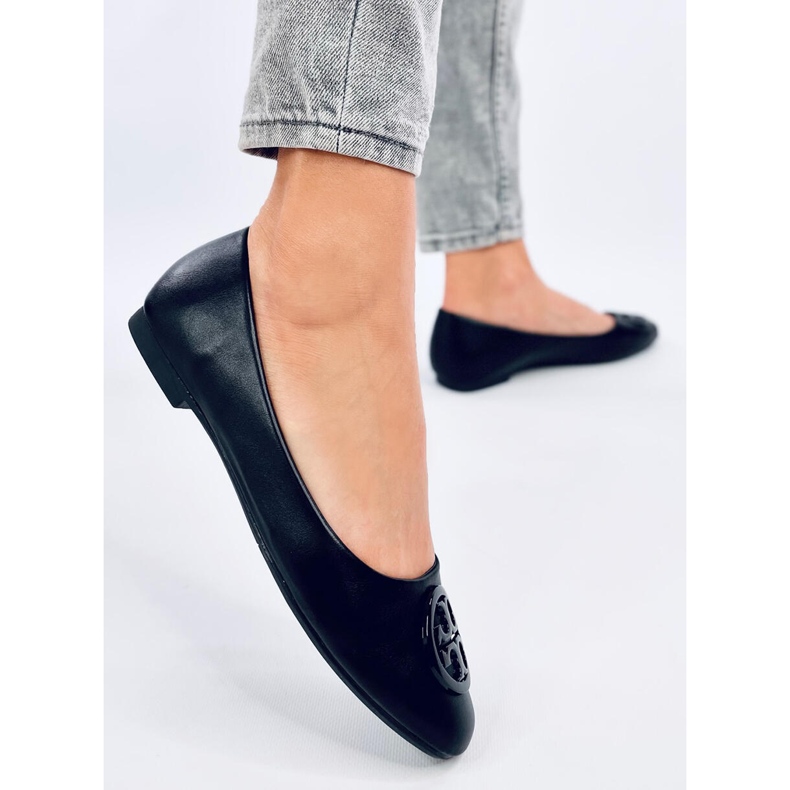 Balerini eleganti Irvina Black negru 2