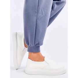 Tenisi Allams White cu slip-on alb 2