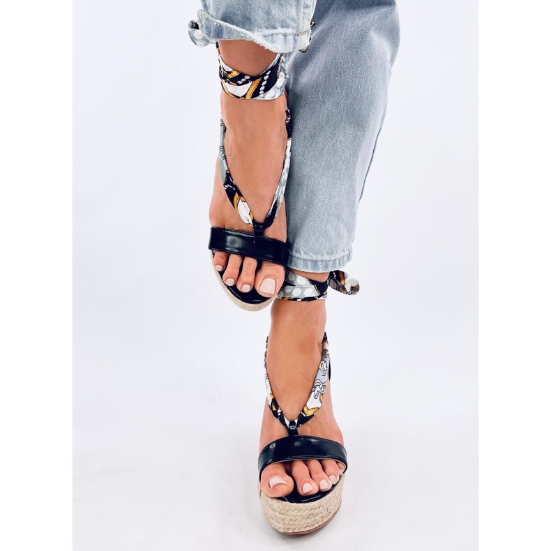 Birrel Sandale espadrile cu pane negre negru 1