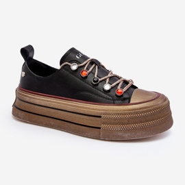 Pantofi de damă cu platformă GOE NN2N4053 Negri negru 2