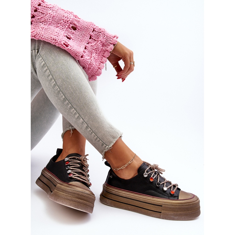 Pantofi de damă cu platformă GOE NN2N4053 Negri negru 1