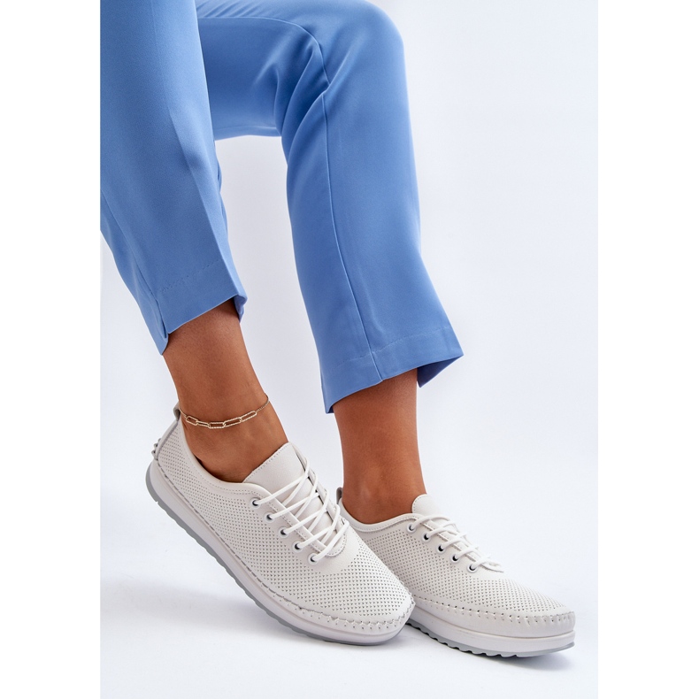 Vinceza Pantofi sport dama din piele pantofi albi Lalnai 1