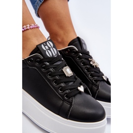 Pantofi Dama Platforma Cu Decoratiuni, Negru Herbisa 1