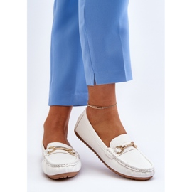 Mocasini Clasici Dama Cu Decorat, Ainslee Alb 1 Mocasini Clasici Dama Cu Decorat, Ainslee Alb 1
