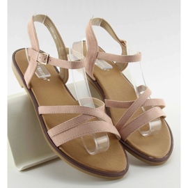 Sandale cu dungi delicate S55 roz 1