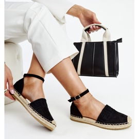 Espadrile negre cu broderie decorativă Sonja negru 1