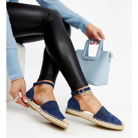 Espadrile bleumarin cu broderie decorativă Sonja albastru 1