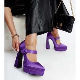 Pompe mov cu toc de la Mikea violet 1