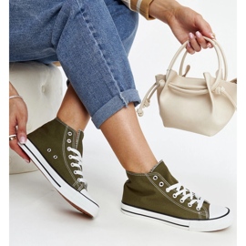 Tenisi înalți Eliska de culoare verde închis 1