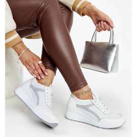 Tenisi albi cu pană Hermina 1 Tenisi albi cu pană Hermina 1