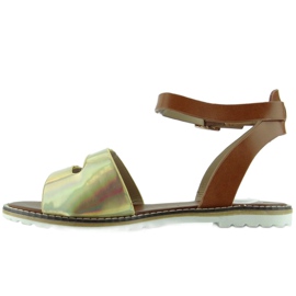 2015L-139-3W Sandale holograme aurii de aur 1